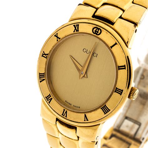 gucci gold plated watch